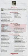 Vapiano delivery menu